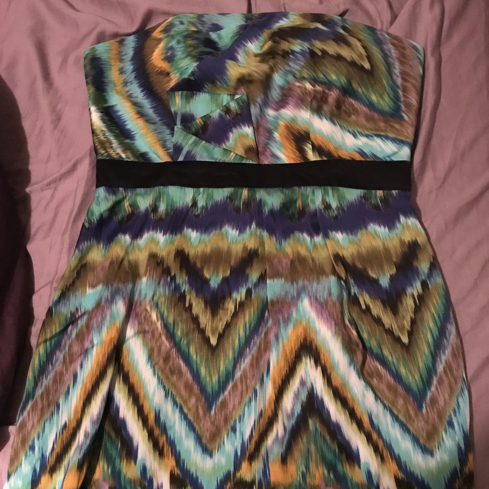 Multi Color Strapless Dress