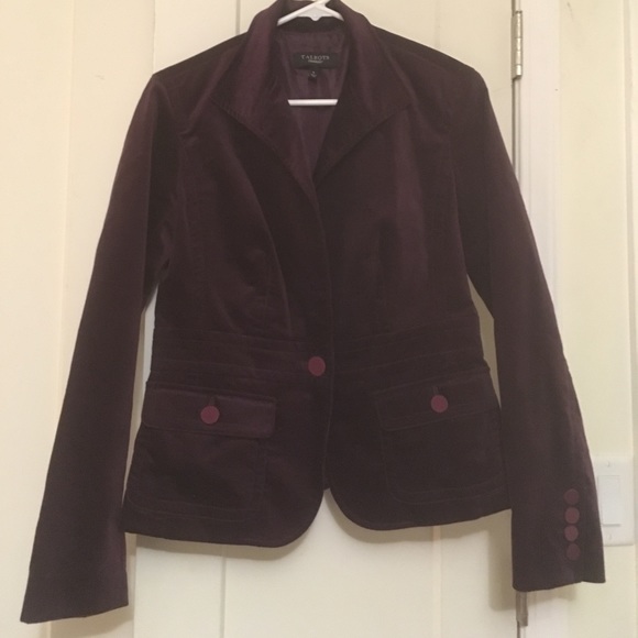 Purple velvet Talbots blazer - Picture 1 of 2