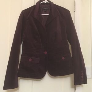 Purple velvet Talbots blazer