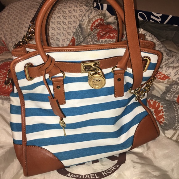 KORS Michael Kors Handbags - Michael Kors Hamilton Striped Purse