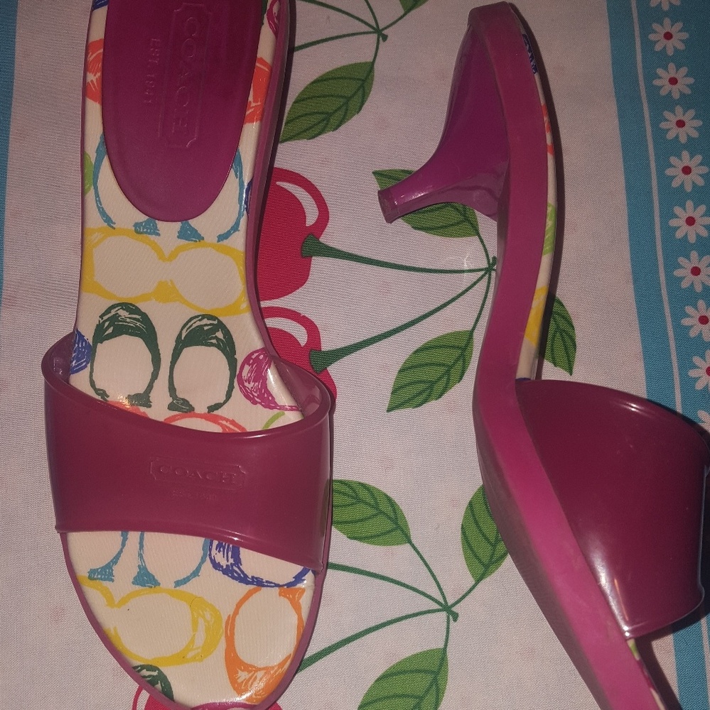 Pink Coach Sandal w Heel
