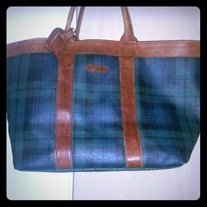 RALPH LAUREN VINTAGE PLAID TOTE