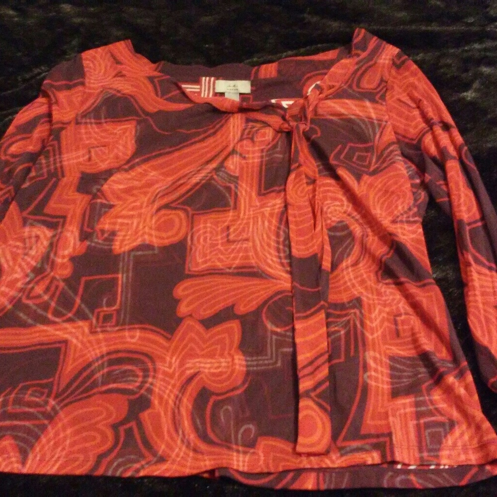 Sheer collar tie top