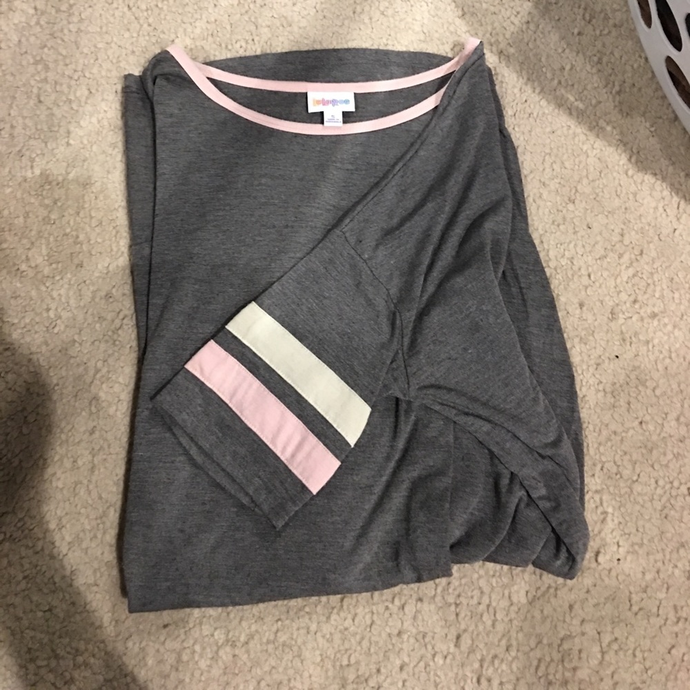 Gray & pink varsity stripe Irma