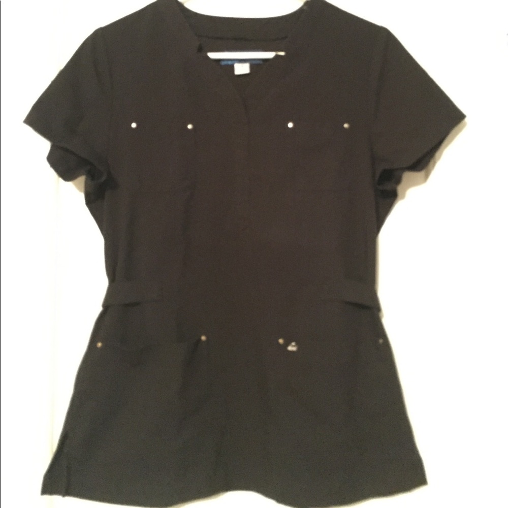 Black Sapphire Koi Scrub Tops