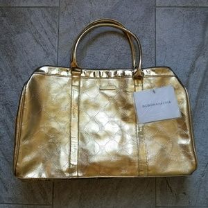 NWT BCBGMaxAzria Gold Overnight Bag