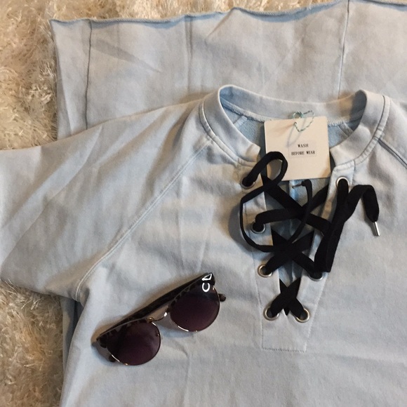 Washed pocket tee dress w/ neck drawstring - Picture 5 of 5