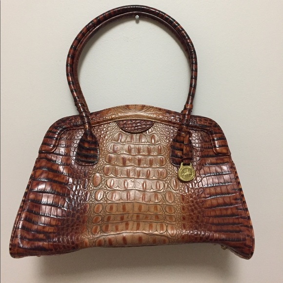 Brahmin Handbags - Brahmin Pecan colored Leather Satchel