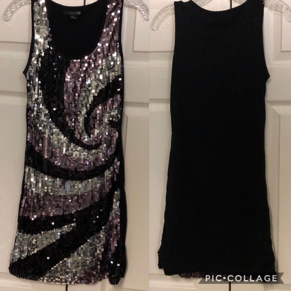 (S) Sequin swirl midi dress forever 21