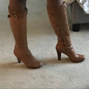 Timeless Via Spiga Knee High Boots in Tan