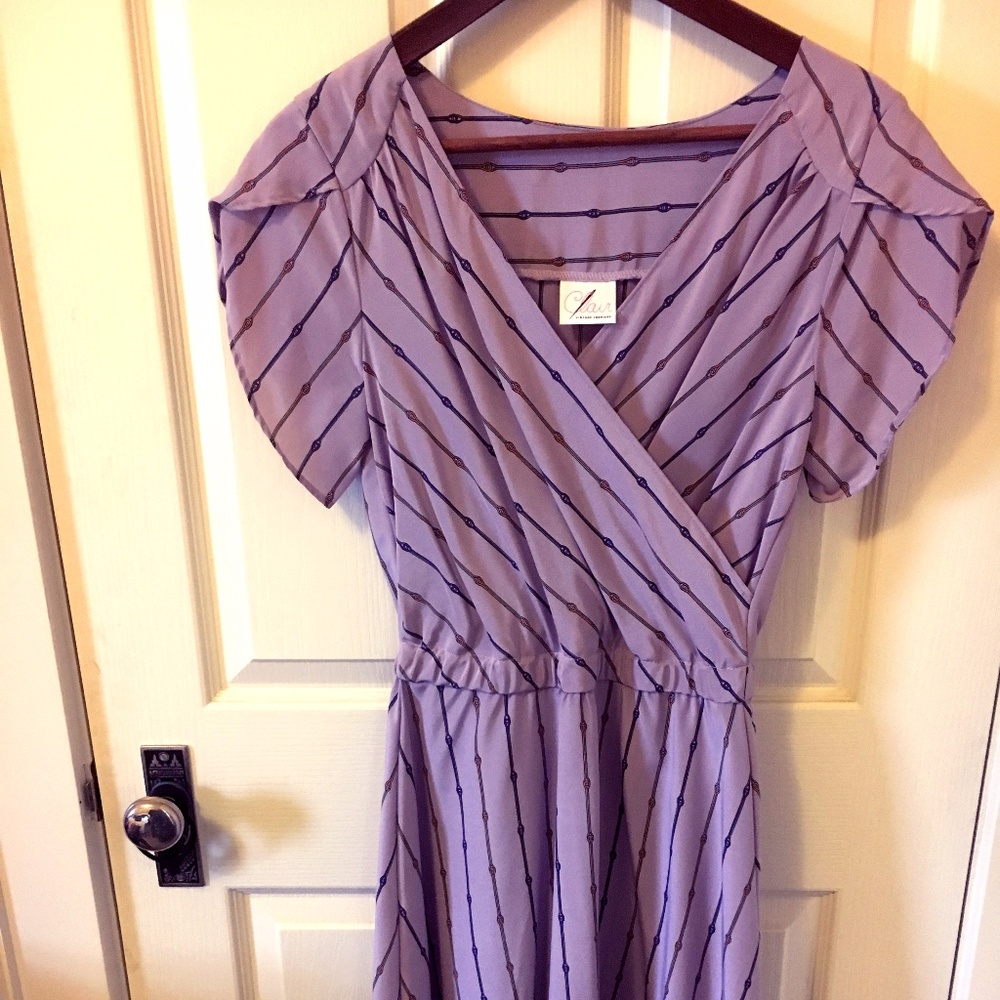 Purple Silk Vintage Style Dress Made in Portland