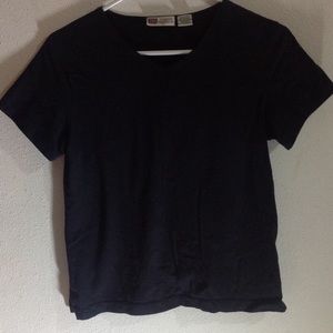 Black short sleeve stretch tee size S.