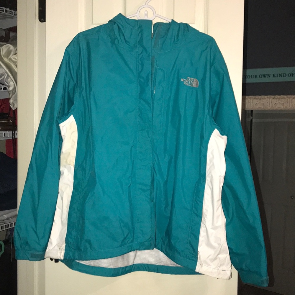 The Northface Hyvent Rain Jacket In XL. Teal