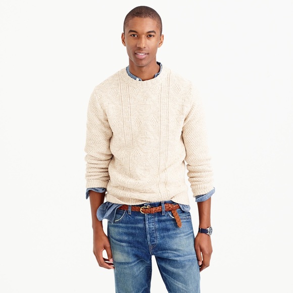 J Crew Marled Cotton Anchor Knit 