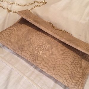 Snake skin clutch