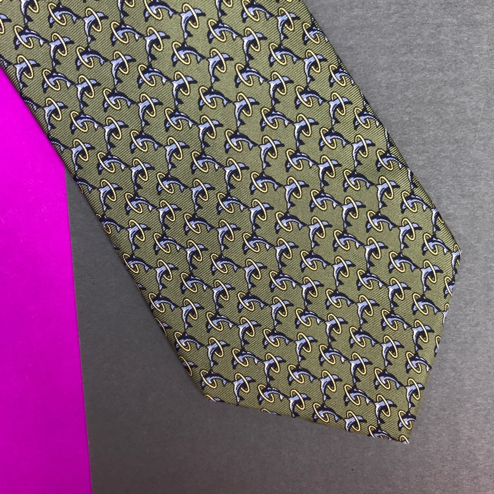 Vintage Brooks Brothers Tie Dolphins