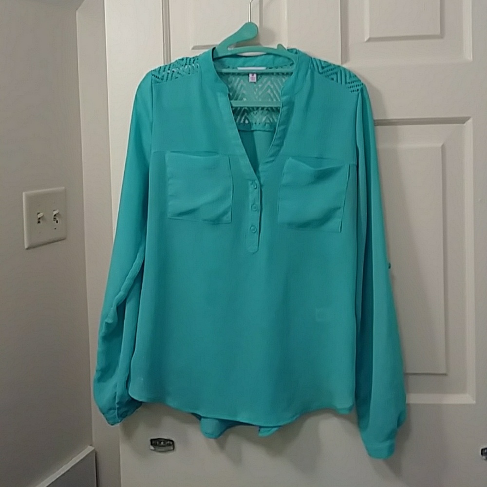Aqua blouse