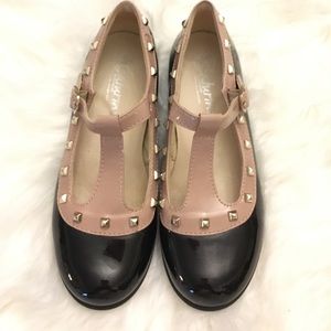 Naturino studded T strap flat shoes