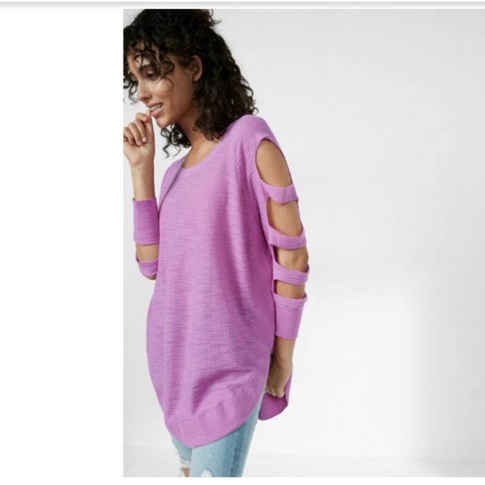 Express tunic cut out sweater NWT