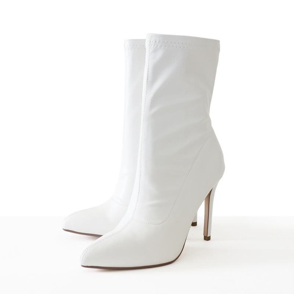 dean-white stretch ankle boots - Picture 4 of 7