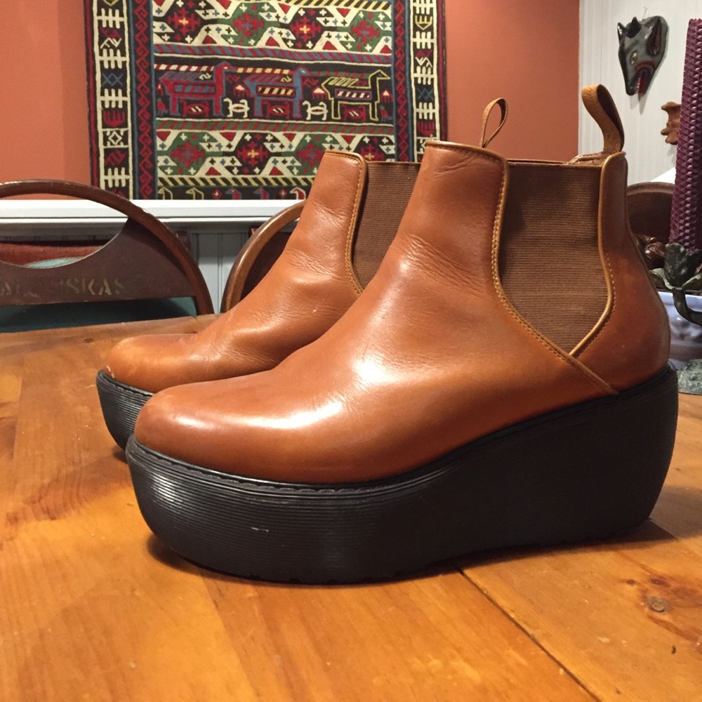 Brown Chelsea Platform Dr. Martens