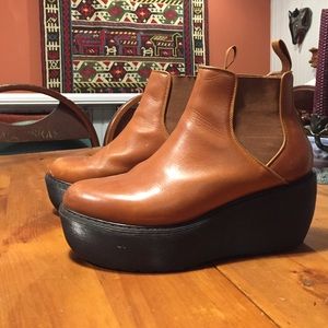 Brown Chelsea Platform Dr. Martens