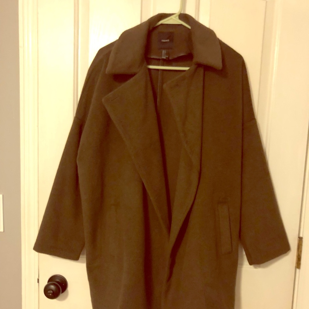 Olive green boho coat