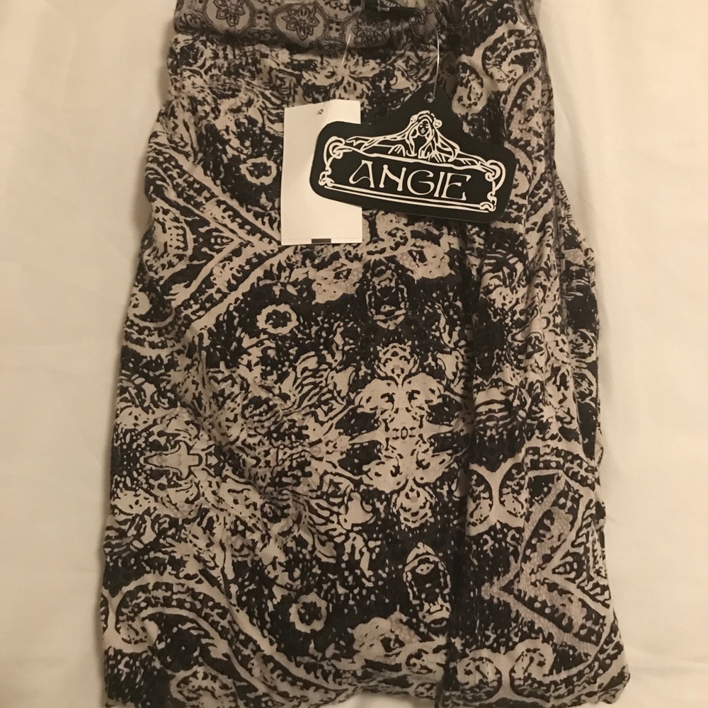 ANGIE Knee Length Black and White Skirt- Size M