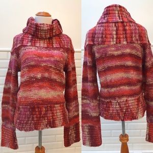 Diesel Turtleneck Sweater - Pink/Tan/Red