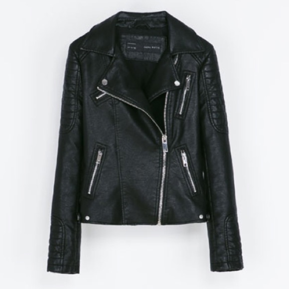 Zara Moto Leather Jacket - Picture 1 of 7