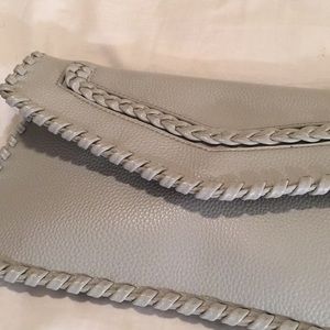 Silver blue clutch