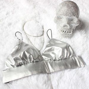Metallic Triangle Bralette