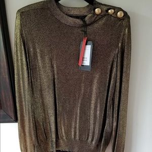 Balmain H&M gold sweater New with tags sz10