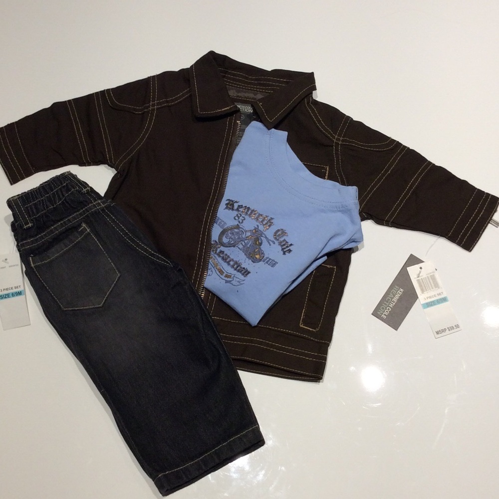 NWT “Reaction” by Kenneth Cole 3-piece 3/6M - Picture 1 of 4