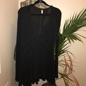 Free People Black Long Sleeve Thermal