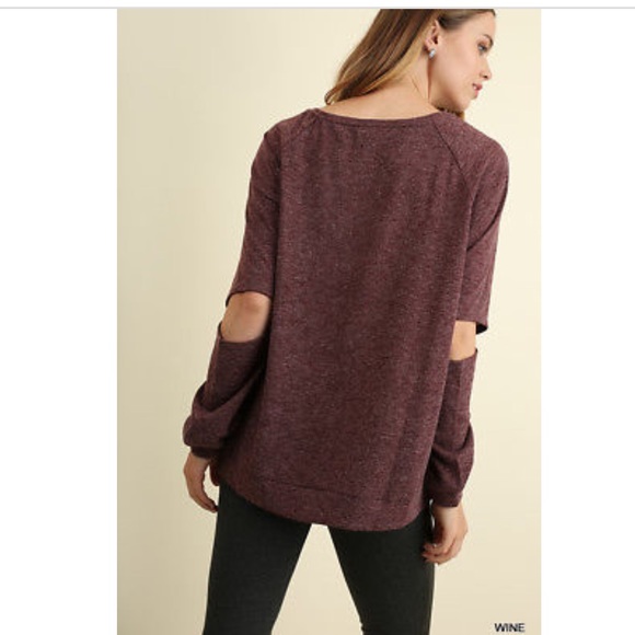 Long sleeve top with elbow cutouts - Picture 4 of 8