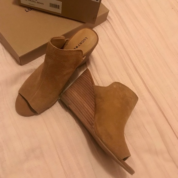 ***SOLD*** Lucky Brand suede wedges. - Picture 2 of 4