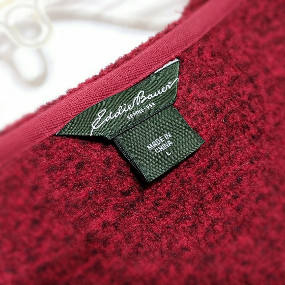 Eddie Bauer Red Pullover Hoodie Sz Large - Picture 4 of 4