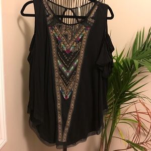 Free People Open Shoulder Top