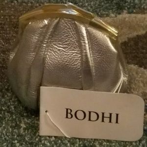 New Bodhi silver clutch purse