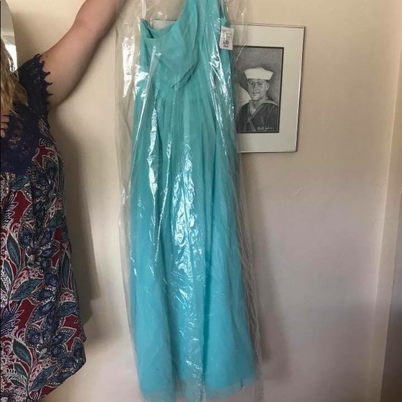 Tiffany Blue prom/bridesmaids dress - Picture 2 of 4