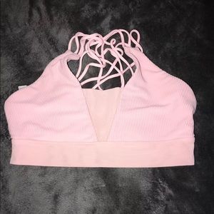 Cute cross back sports bra