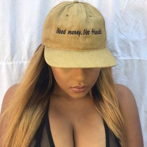 "Need money. Not friends." Unisex Dad hat