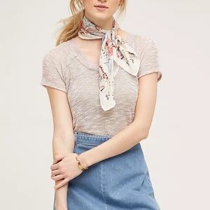 Eri + Ali XL Anthropologie Pale Pink Maida Tee Top