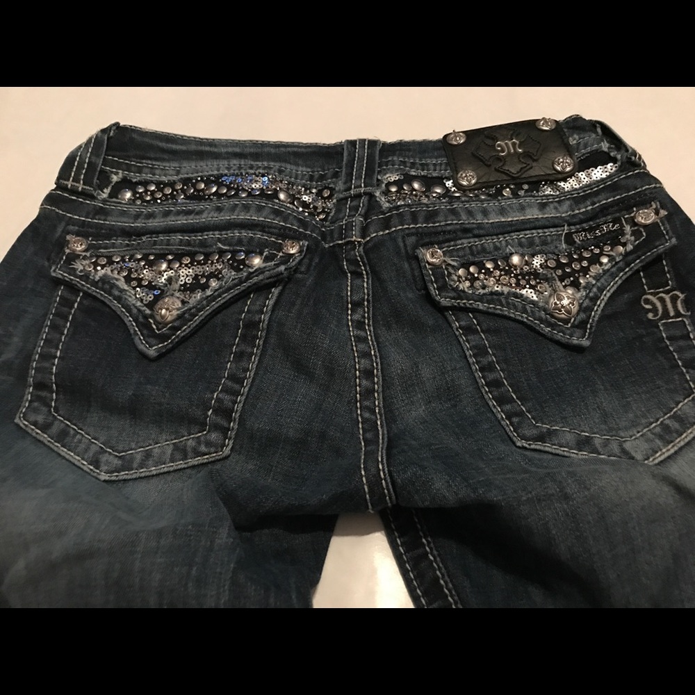 MISS ME Jeans Women's Denim Cuffed Capri- Size 28