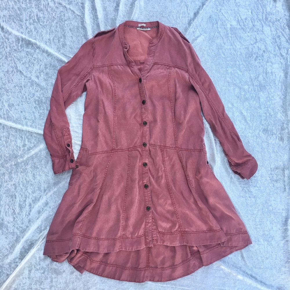 Anthropologie Holding Horses Button Up Swing Dress