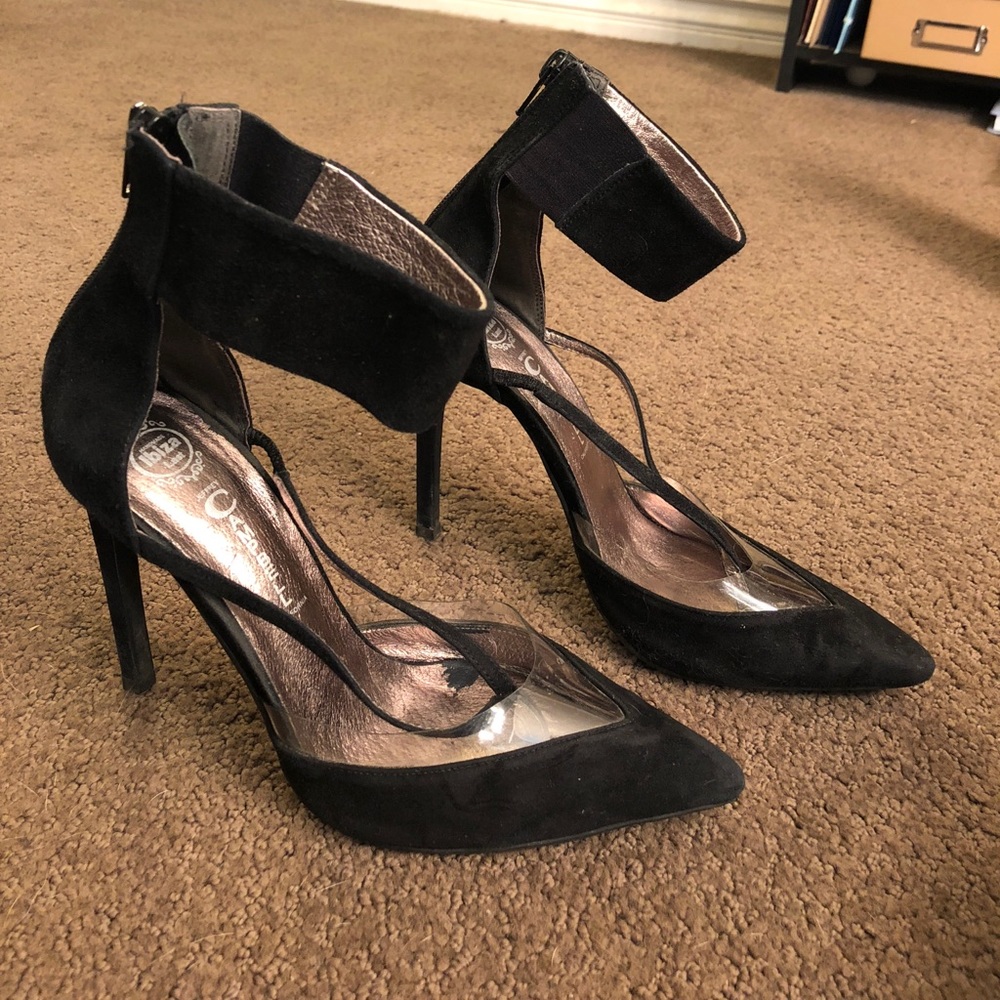 Jeffrey Campbell black and clear pumps 👠🖤