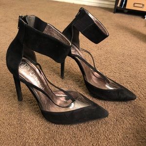 Jeffrey Campbell black and clear pumps 👠🖤
