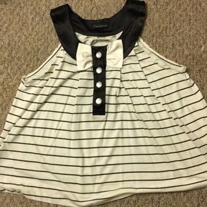 Striped tuxedo tank