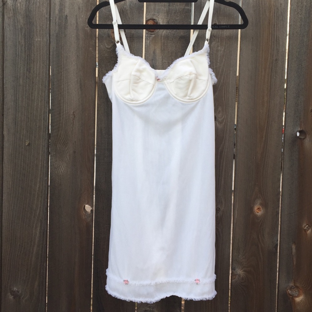 VTG 90s white slip dress SZ small